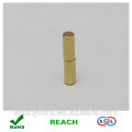 Dia 5x20mm Gold Beschichtung runder magnet